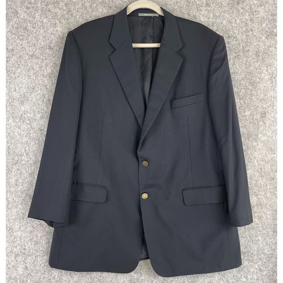 Hickey Freeman Wool Blazer Sport Coat Mens 44R Blue Wool Cashmere USA Neiman